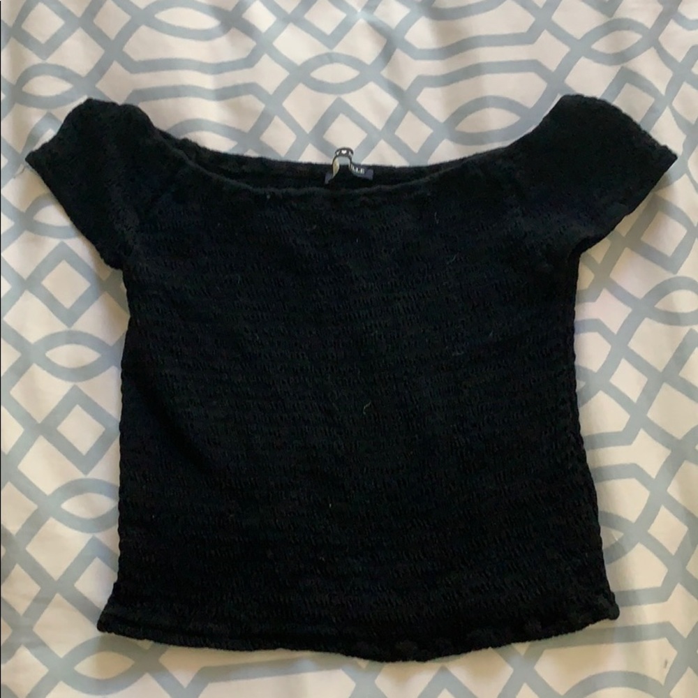 black brandy melville off shoulder top